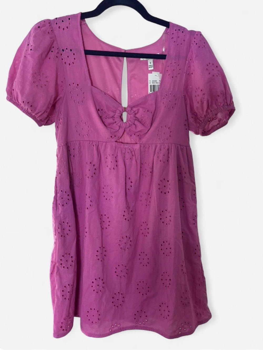 Speechless Bright Magenta Top with Tag Detail